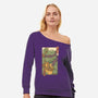 Purple Kame Ninja-womens off shoulder sweatshirt-vp021