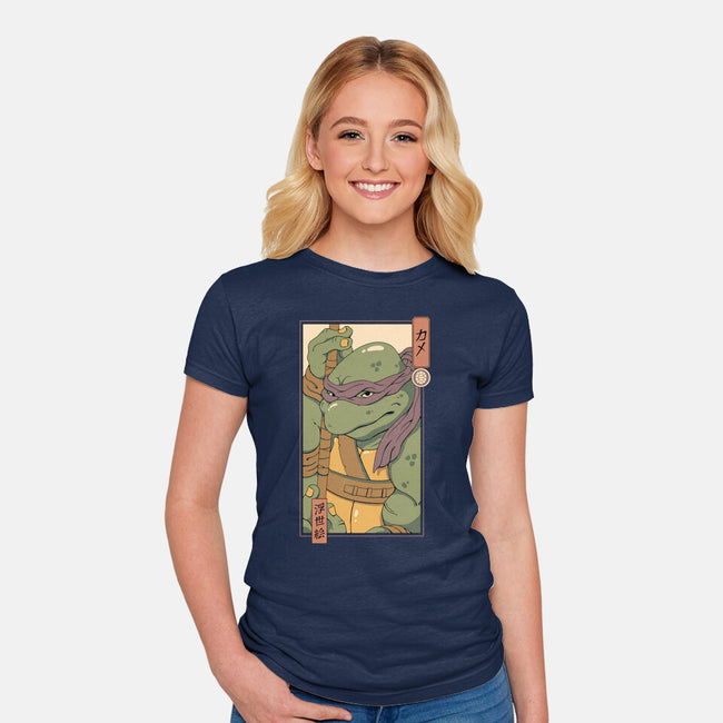 Purple Kame Ninja-womens fitted tee-vp021