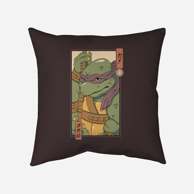 Purple Kame Ninja-none removable cover w insert throw pillow-vp021