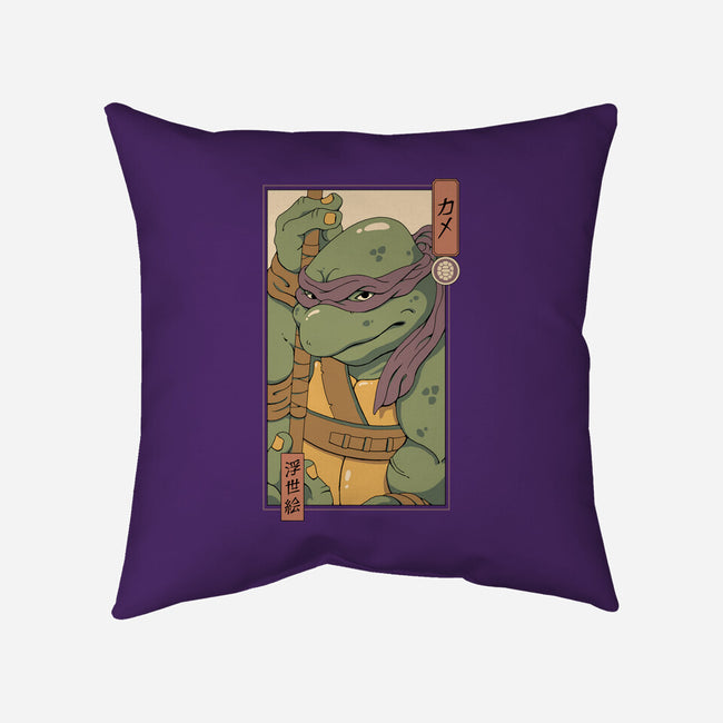 Purple Kame Ninja-none removable cover w insert throw pillow-vp021
