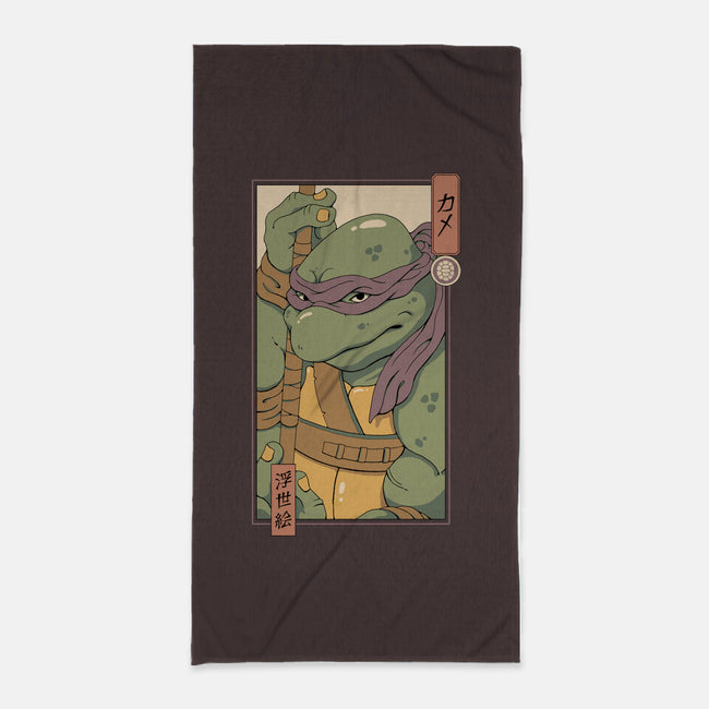 Purple Kame Ninja-none beach towel-vp021