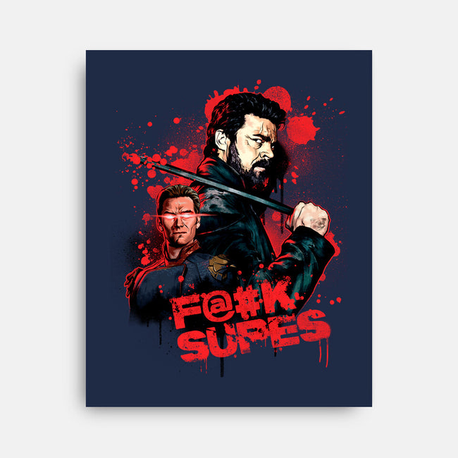 F Supes-none stretched canvas-Conjura Geek