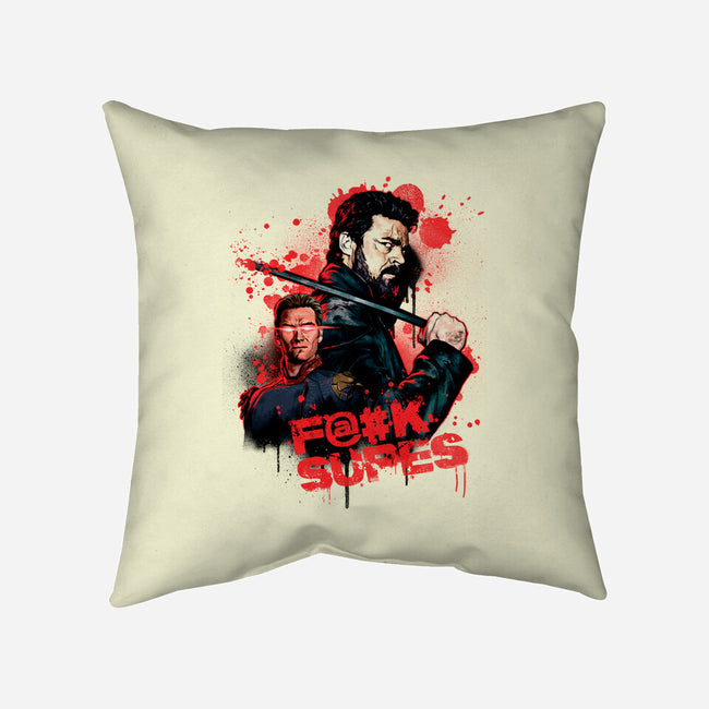 F Supes-none removable cover throw pillow-Conjura Geek