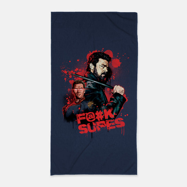 F Supes-none beach towel-Conjura Geek