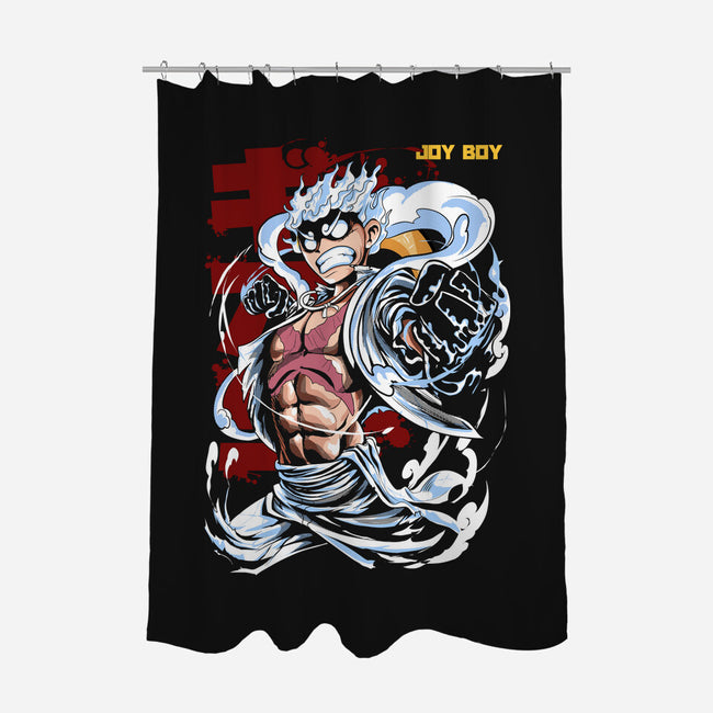 Joy Boy Over Power-none polyester shower curtain-Nihon Bunka