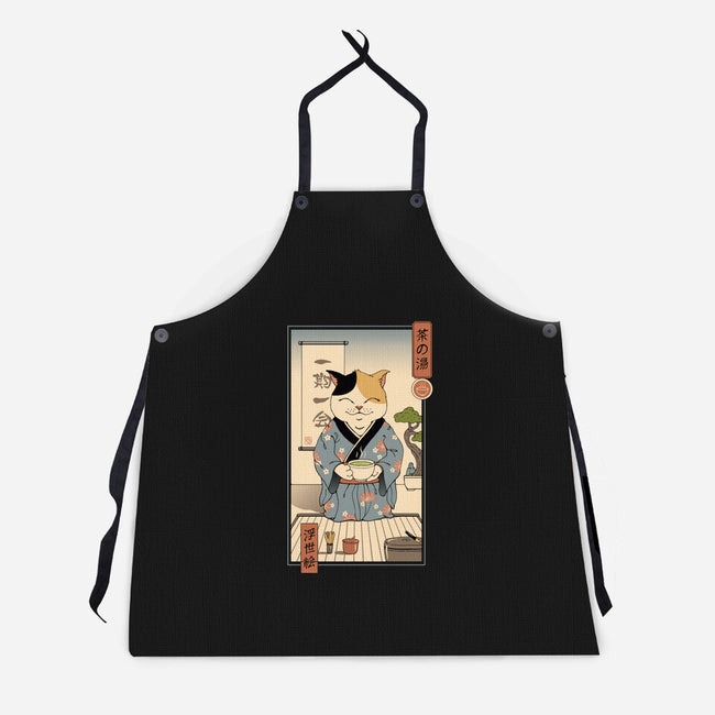 Cat Tea Ceremony-unisex kitchen apron-vp021