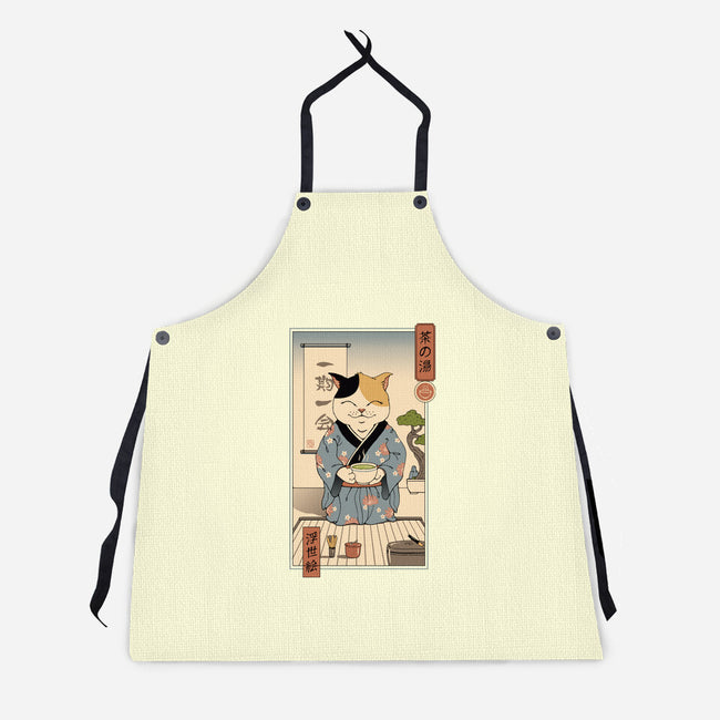 Cat Tea Ceremony-unisex kitchen apron-vp021