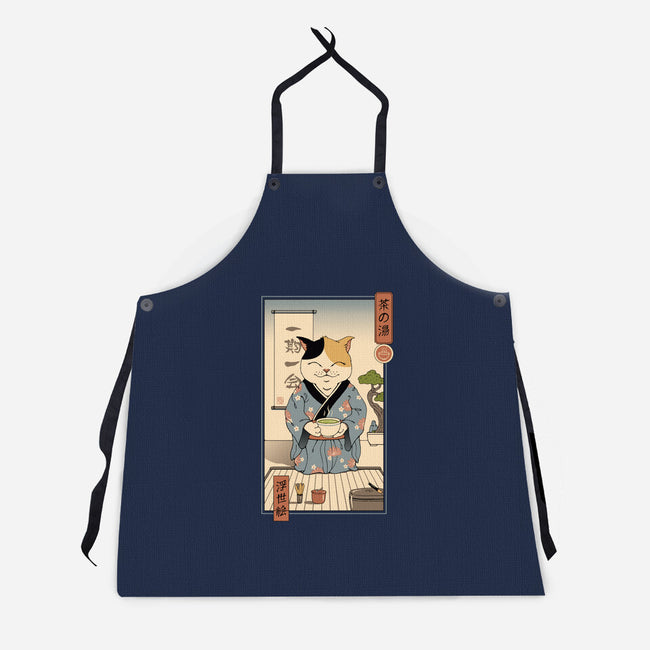 Cat Tea Ceremony-unisex kitchen apron-vp021