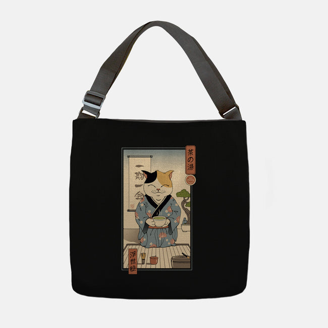 Cat Tea Ceremony-none adjustable tote bag-vp021