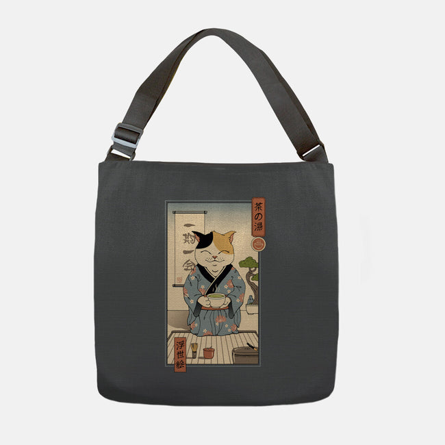 Cat Tea Ceremony-none adjustable tote bag-vp021