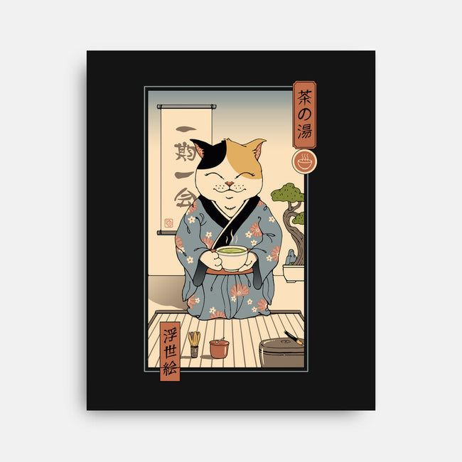 Cat Tea Ceremony-none stretched canvas-vp021