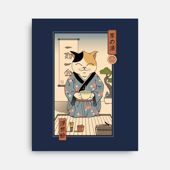 Cat Tea Ceremony-none stretched canvas-vp021