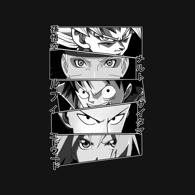 Anime Heroes-mens basic tee-meca artwork