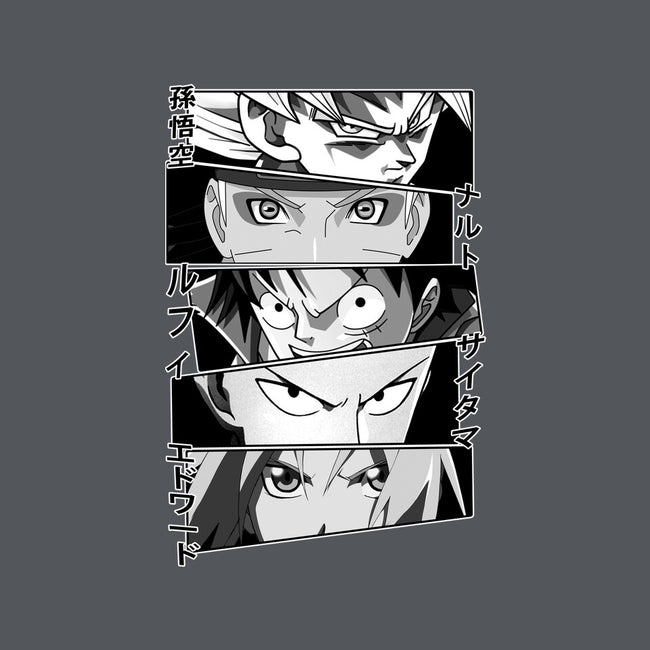Anime Heroes-unisex basic tee-meca artwork