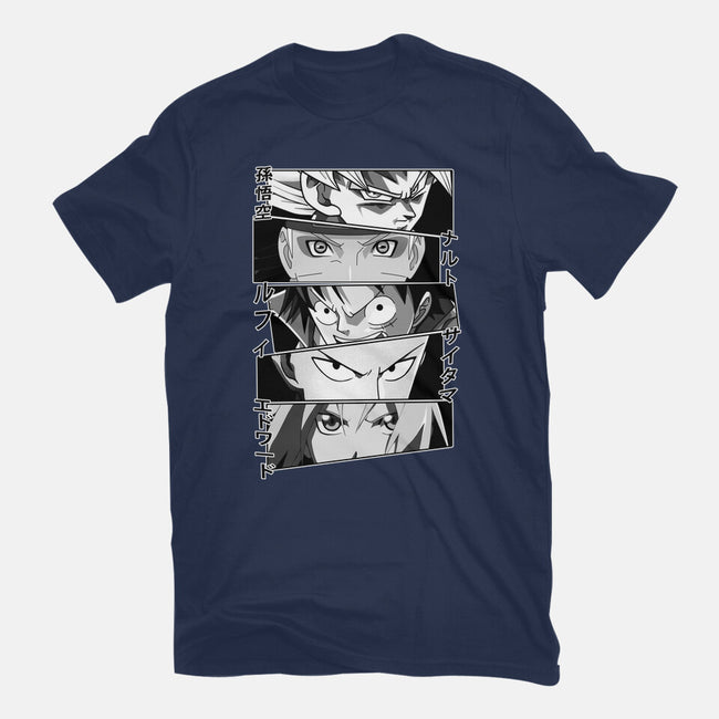 Anime Heroes-unisex basic tee-meca artwork