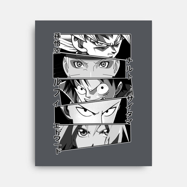 Anime Heroes-none stretched canvas-meca artwork