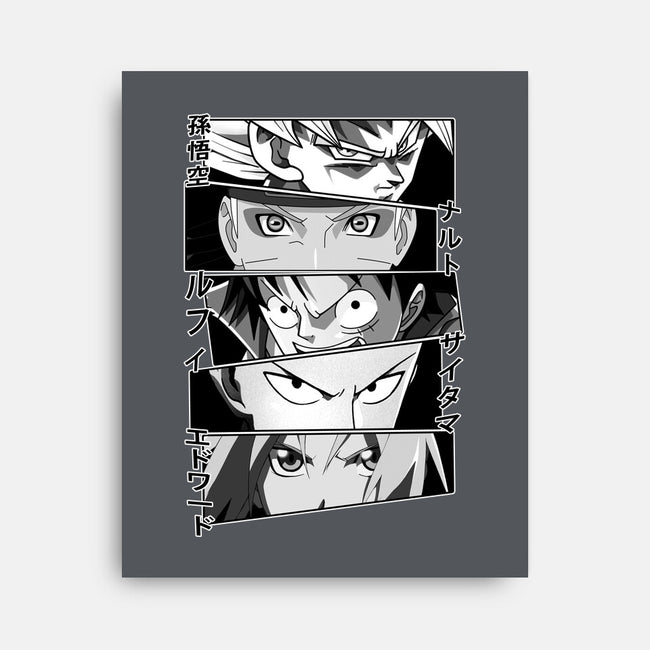 Anime Heroes-none stretched canvas-meca artwork
