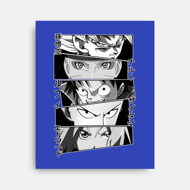 Anime Heroes-none stretched canvas-meca artwork