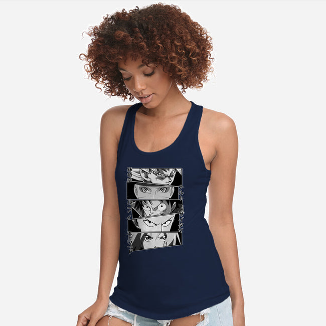 Anime Heroes-womens racerback tank-meca artwork