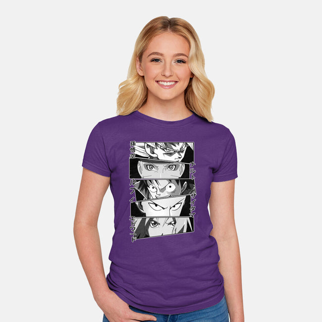 Anime Heroes-womens fitted tee-meca artwork