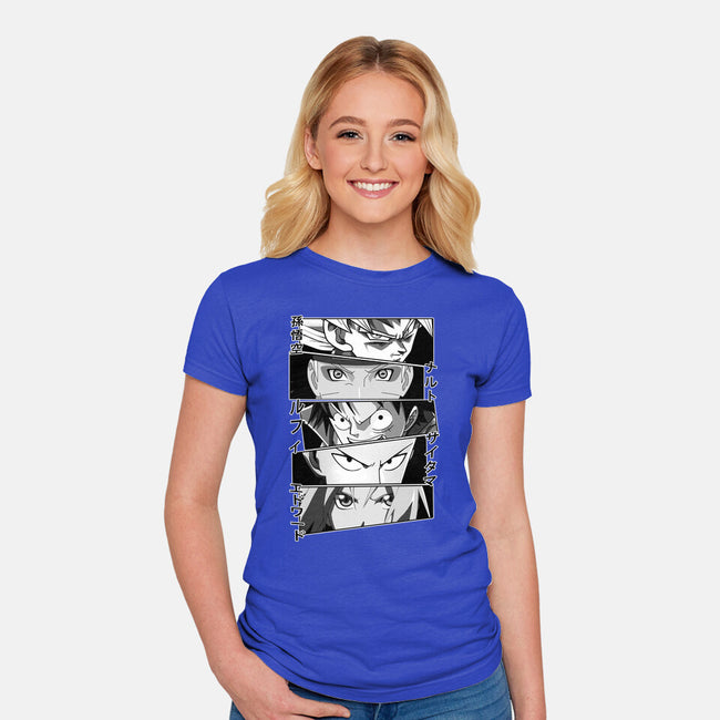Anime Heroes-womens fitted tee-meca artwork