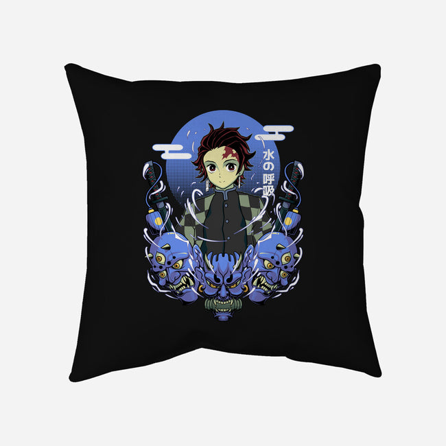Tanjiro-none removable cover throw pillow-Astrobot Invention
