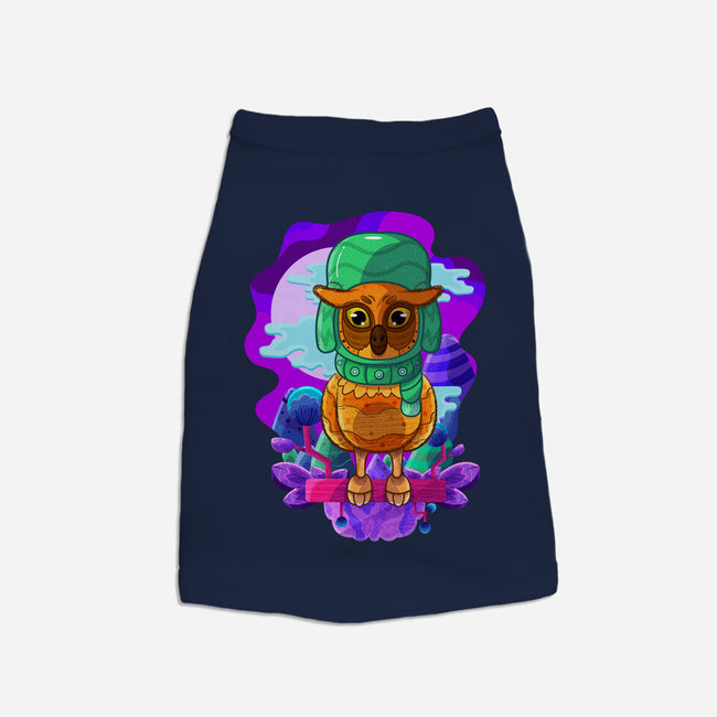 Vibrant Owl-cat basic pet tank-ChecheStyle