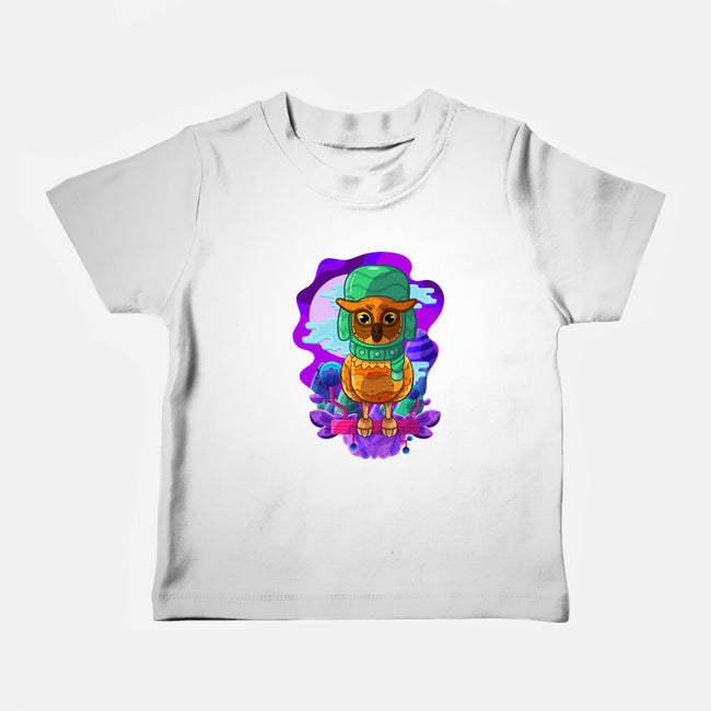 Vibrant Owl-baby basic tee-ChecheStyle