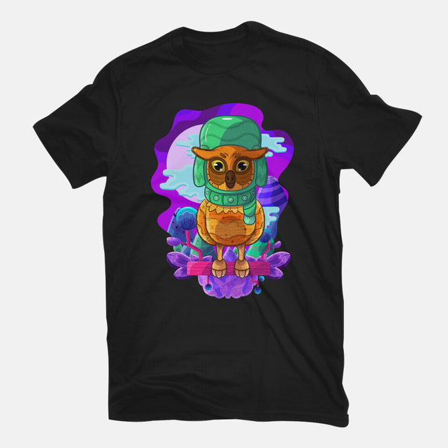 Vibrant Owl-mens basic tee-ChecheStyle