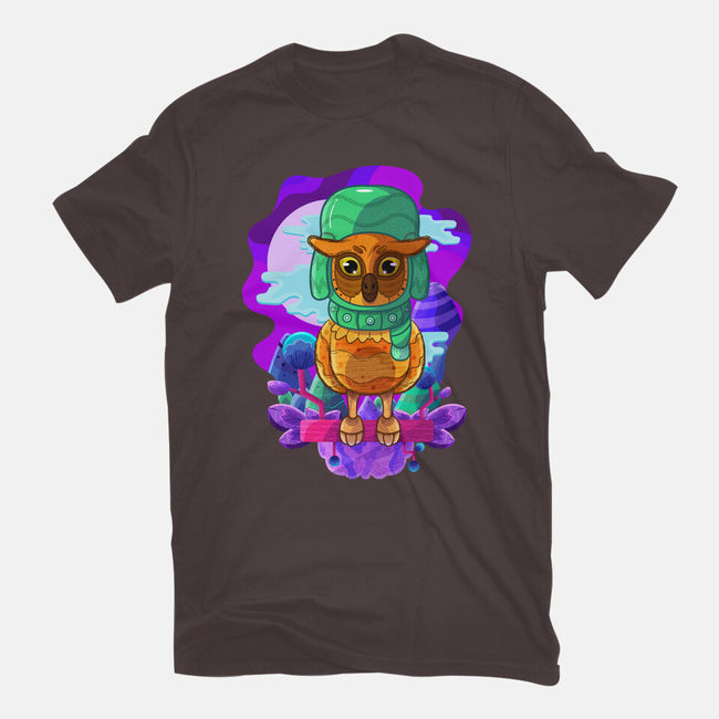 Vibrant Owl-womens basic tee-ChecheStyle