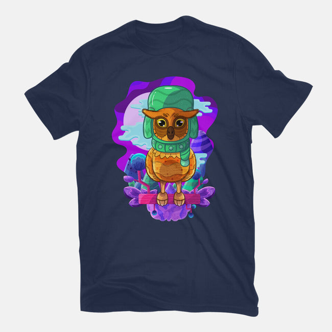 Vibrant Owl-mens basic tee-ChecheStyle