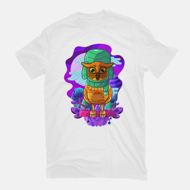 Vibrant Owl-womens fitted tee-ChecheStyle