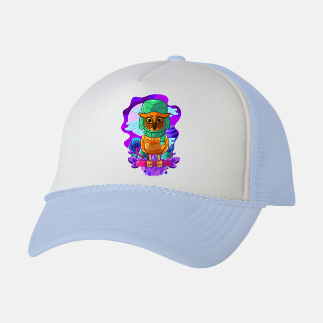 Vibrant Owl-unisex trucker hat-ChecheStyle