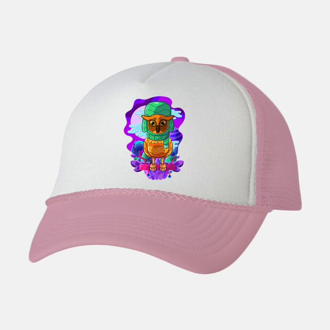 Vibrant Owl-unisex trucker hat-ChecheStyle