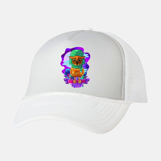 Vibrant Owl-unisex trucker hat-ChecheStyle