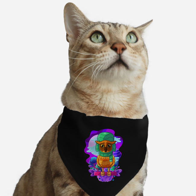 Vibrant Owl-cat adjustable pet collar-ChecheStyle