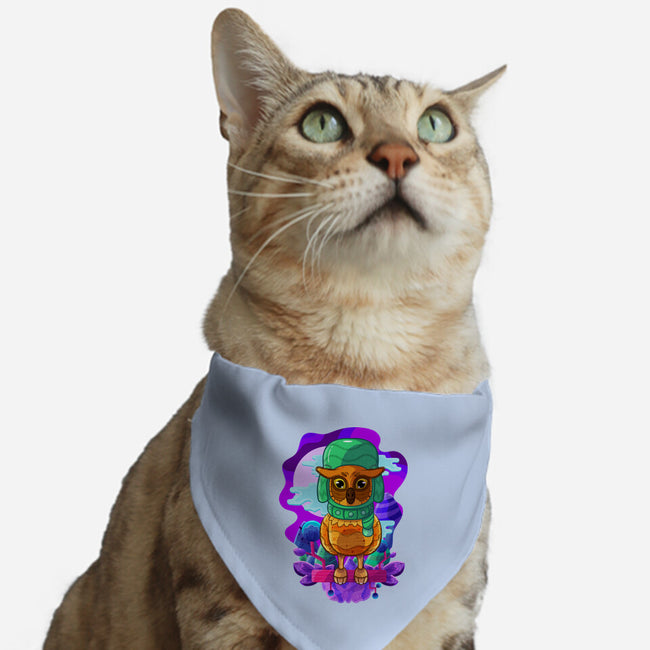 Vibrant Owl-cat adjustable pet collar-ChecheStyle