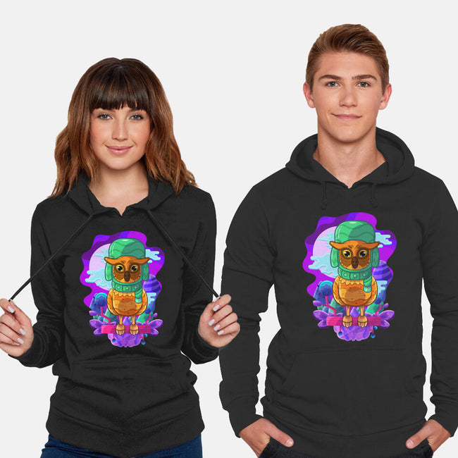 Vibrant Owl-unisex pullover sweatshirt-ChecheStyle