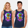 Vibrant Owl-unisex basic tank-ChecheStyle