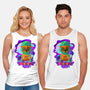 Vibrant Owl-unisex basic tank-ChecheStyle