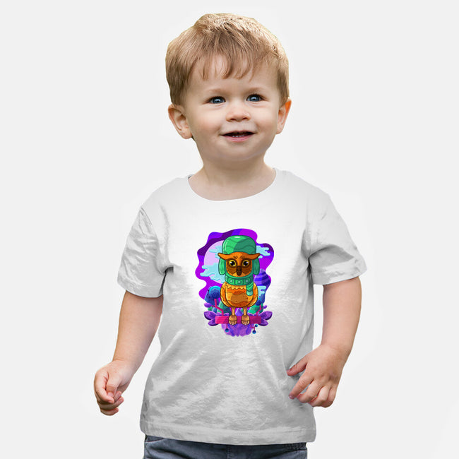 Vibrant Owl-baby basic tee-ChecheStyle