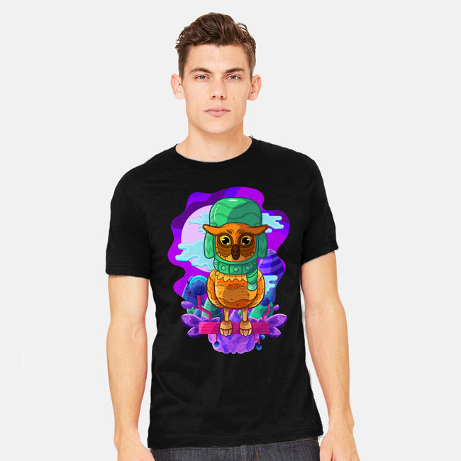 Vibrant Owl-mens heavyweight tee-ChecheStyle