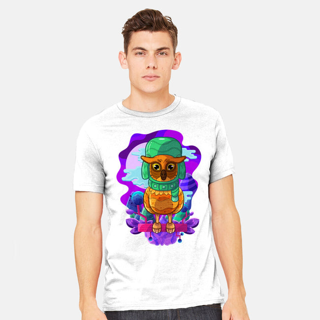 Vibrant Owl-mens heavyweight tee-ChecheStyle