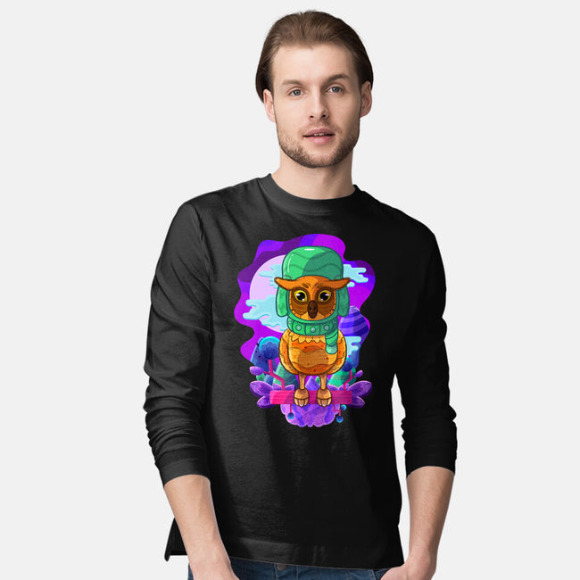 Vibrant Owl-mens long sleeved tee-ChecheStyle