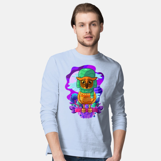 Vibrant Owl-mens long sleeved tee-ChecheStyle