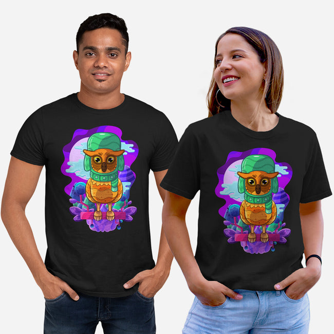 Vibrant Owl-unisex basic tee-ChecheStyle