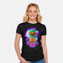 Vibrant Owl-womens fitted tee-ChecheStyle