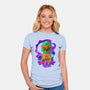 Vibrant Owl-womens fitted tee-ChecheStyle