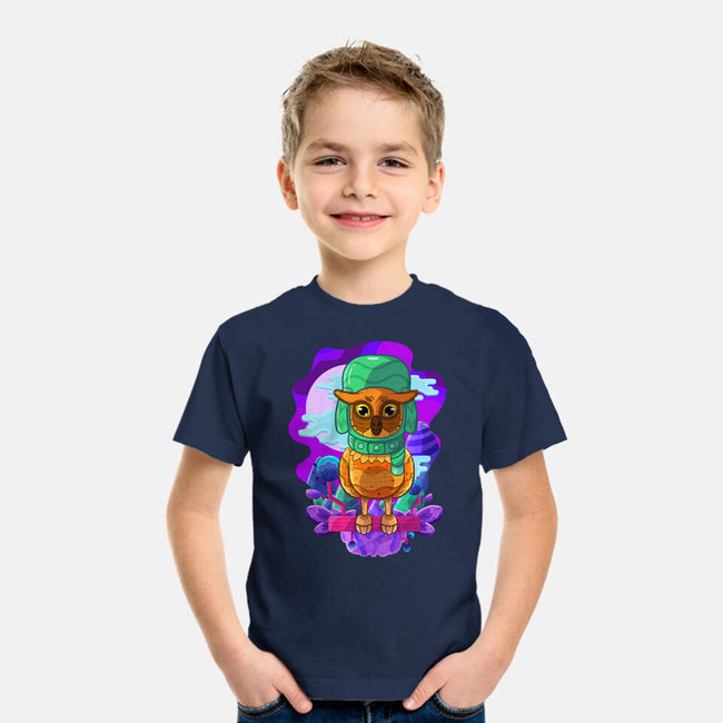 Vibrant Owl-youth basic tee-ChecheStyle