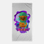Vibrant Owl-none beach towel-ChecheStyle